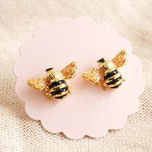 Load image into Gallery viewer, LISA ANGEL | Small Bee Stud Earrings | Gold - LONDØNWORKS