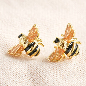 LISA ANGEL | Small Bee Stud Earrings | Gold - LONDØNWORKS