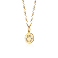 Load image into Gallery viewer, SCREAM PRETTY | Smiley Face Necklace | Gold Plated