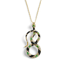 Load image into Gallery viewer, BILL SKINNER | Bejewelled Snake Pendant Necklace | Gold - LONDØNWORKS