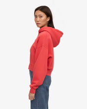 Load image into Gallery viewer, COLORFUL STANDARD | Organic Crop Zip Hood | Red Tangerine