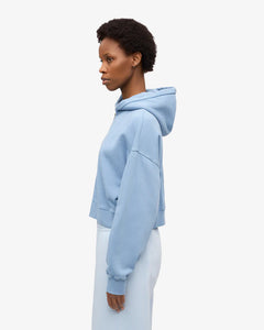 COLORFUL STANDARD | Organic Crop Zip Hood | Seaside Blue - LONDØNWORKS