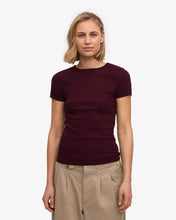 Load image into Gallery viewer, COLORFUL STANDARD | Women Organic Rib Short Sleeve T Shirt | Oxblood Red