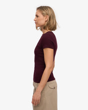 Load image into Gallery viewer, COLORFUL STANDARD | Women Organic Rib Short Sleeve T Shirt | Oxblood Red