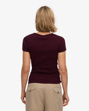 Load image into Gallery viewer, COLORFUL STANDARD | Women Organic Rib Short Sleeve T Shirt | Oxblood Red