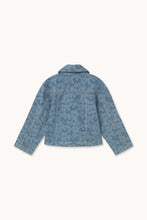 Load image into Gallery viewer, THE TINY BIG SISTER | Lace Laser Denim Jacket | Medium Wash Denim