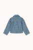 THE TINY BIG SISTER | Lace Laser Denim Jacket | Medium Wash Denim