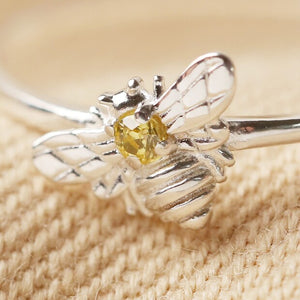 LISA ANGEL | Bee Ring With Citrus Stone | Sterling Silver - LONDØNWORKS