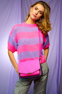 Noella | Talisa Knit Sweater | Pink & Lilac - LONDØNWORKS
