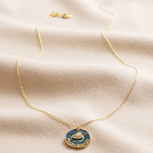 Load image into Gallery viewer, LISA ANGEL | Enamel Talisman Evil Eye Pendant Necklace | Gold - LONDØNWORKS
