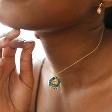 Load image into Gallery viewer, LISA ANGEL | Enamel Talisman Evil Eye Pendant Necklace | Gold - LONDØNWORKS