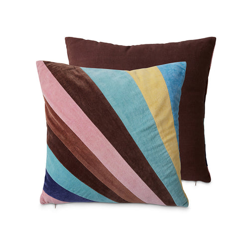 HKLIVING | Striped Velvet Cushion | Eventide