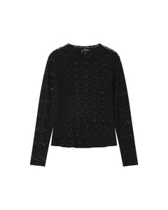 GRACE & MILA | Shady Long Sleeve Lace Top | Black - LONDØNWORKS