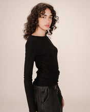 Load image into Gallery viewer, GRACE &amp; MILA | Sioux Long Sleeve Draped Top | Black - LONDØNWORKS
