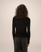 Load image into Gallery viewer, GRACE &amp; MILA | Sioux Long Sleeve Draped Top | Black - LONDØNWORKS