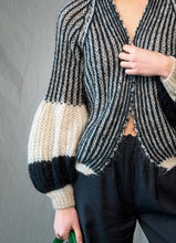 Load image into Gallery viewer, NOELLA | Liana Knit Cardigan | Cobalt Blue &amp; Cream - LONDØNWORKS