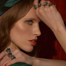 Load image into Gallery viewer, BILL SKINNER | Bejewelled Beetle Ring | Gold - LONDØNWORKS