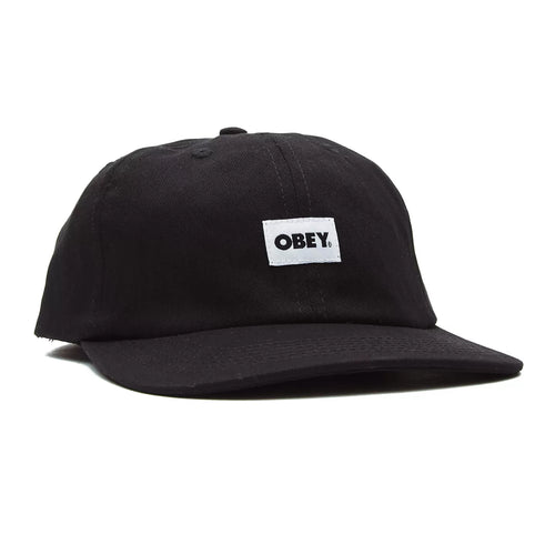 OBEY | Bold Label Panel Cap | Black - LONDØNWORKS