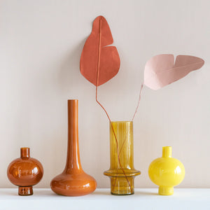 URBAN NATURE CULTURE | Vase Recycled Glass Round | French Vanilla - LONDØNWORKS