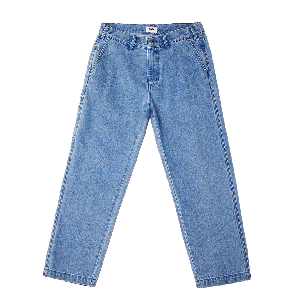 OBEY | Hardwork Carpenter Denim Trousers | Light Indigo - LONDØNWORKS