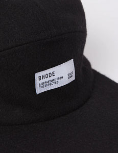 BHODE | 5 Panel Wool Cap | Black - LONDØNWORKS