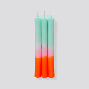 PINK STORIES | Tall Deep Dye Neon Candles | Spring Sorbet - LONDØNWORKS