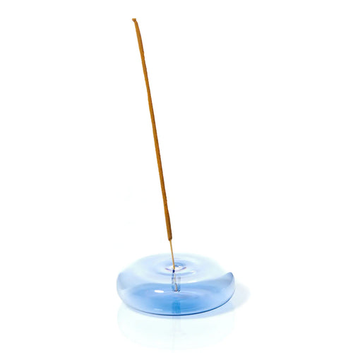 MÆGEN | Dimple Hand Blown Glass Incense Holder | Blue - LONDØNWORKS