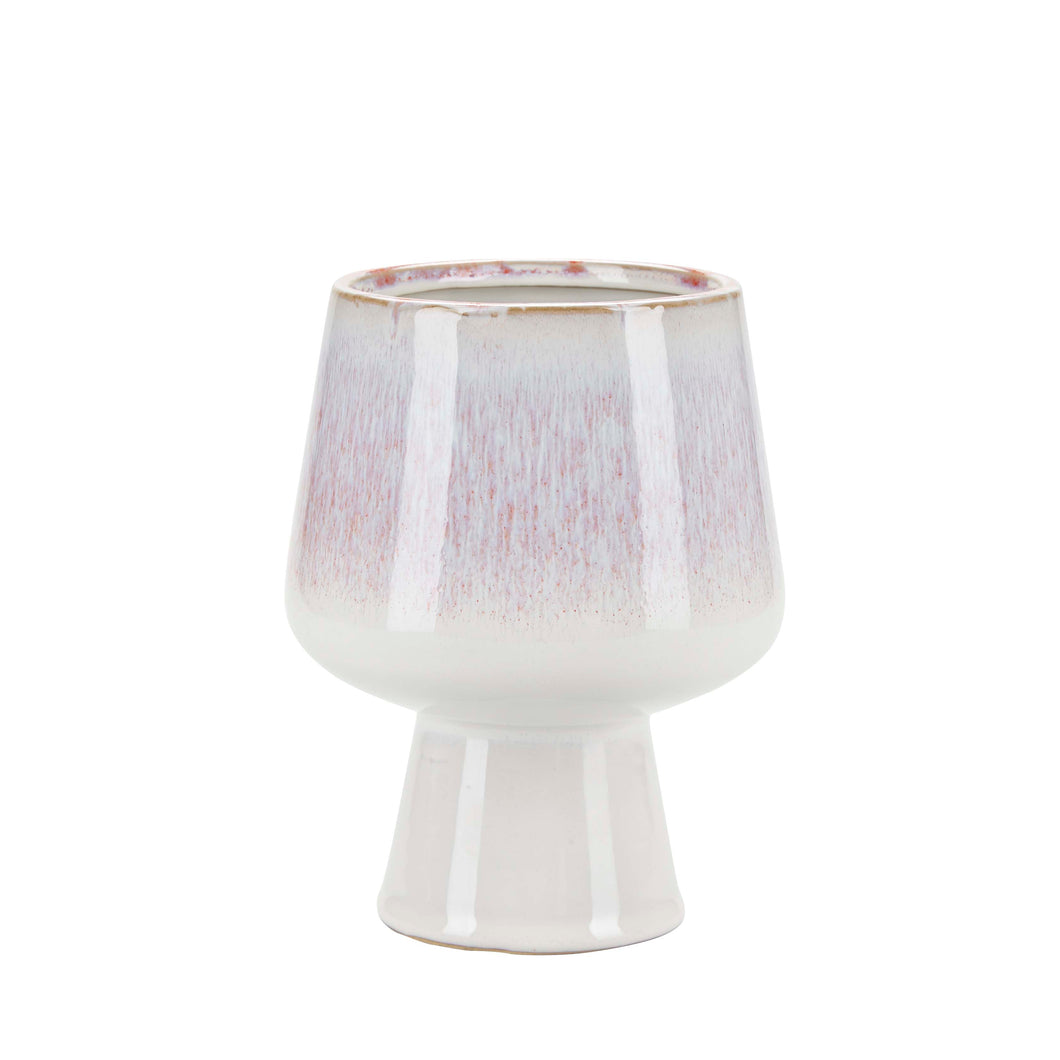 BAHNE | Flower Pot Ceramic | Pink & White - LONDØNWORKS