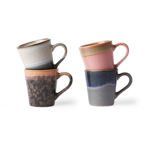HK LIVING | Ceramic Espresso Cups Set Of 4 | Polaris - LONDØNWORKS
