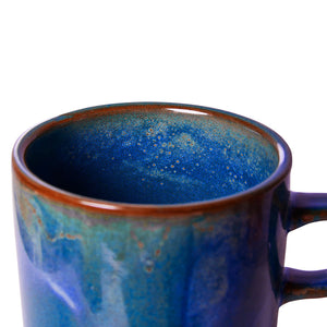 HK LIVING | Chef Ceramics Cup & Saucer | Rustic Blue - LONDØNWORKS