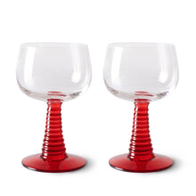 Load image into Gallery viewer, HK LIVING | Swirl Wine Glass High Set Of 2 | Red - LONDØNWORKS