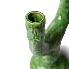 Load image into Gallery viewer, HK LIVING | Ceramic Candle Holder L | Reactive Green - LONDØNWORKS