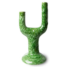 Load image into Gallery viewer, HK LIVING | Ceramic Candle Holder L | Reactive Green - LONDØNWORKS