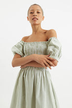 Load image into Gallery viewer, LOUCHE | Babette Sail Stripe Midi Dress | Green - LONDØNWORKS
