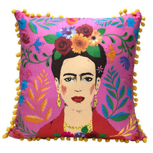 Load image into Gallery viewer, TALKING TABLES | Tassel Frida Kahlo Cushion | Pink - LONDØNWORKS