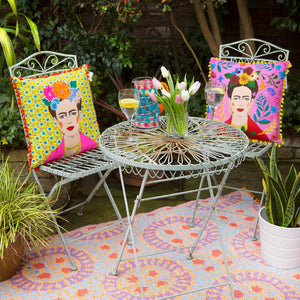 TALKING TABLES | Tassel Frida Kahlo Cushion | Pink - LONDØNWORKS