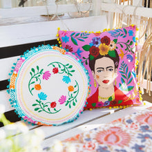Load image into Gallery viewer, TALKING TABLES | Tassel Frida Kahlo Cushion | Pink - LONDØNWORKS
