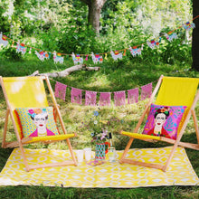 Load image into Gallery viewer, TALKING TABLES | Tassel Frida Kahlo Cushion | Pink - LONDØNWORKS