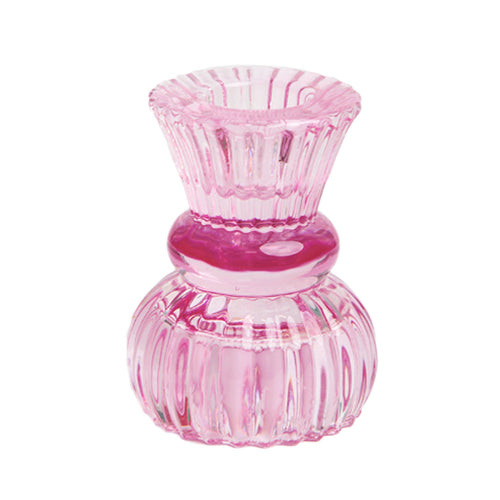 TALKING TABLES | Glass Candle Holder Small | Pink - LONDØNWORKS