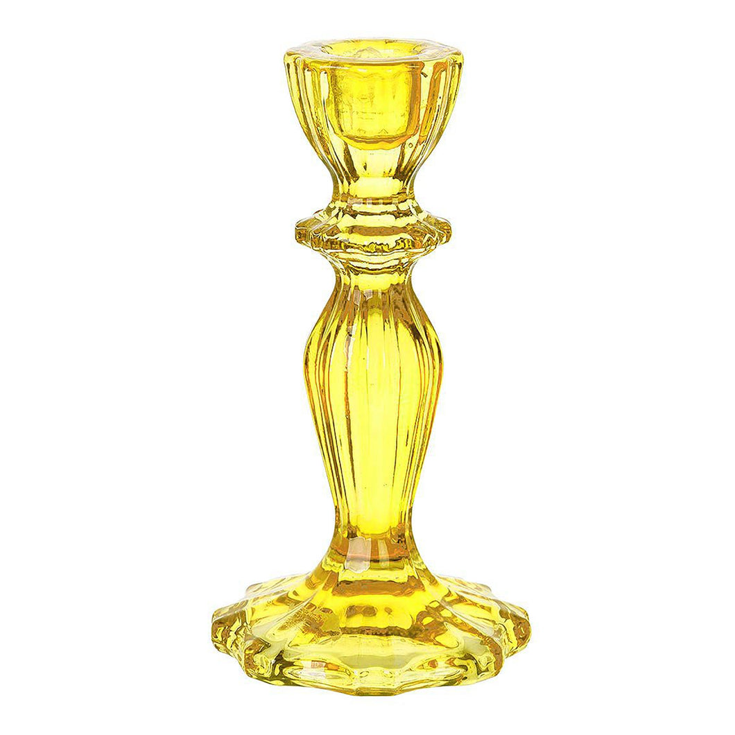 TALKING TABLES | Glass Candle Holder | Yellow - LONDØNWORKS