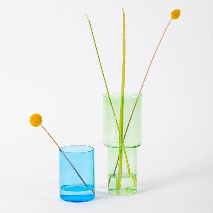 BLOCK DESIGN | Stacking Glass Vase | Blue & Green - LONDØNWORKS