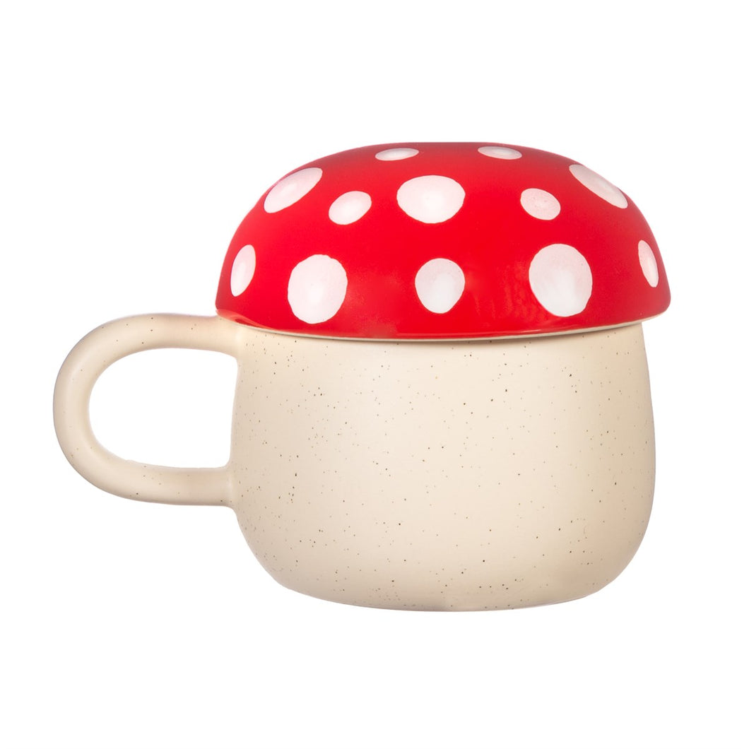 S & B | Mushroom Mug with Lid | Red - LONDØNWORKS