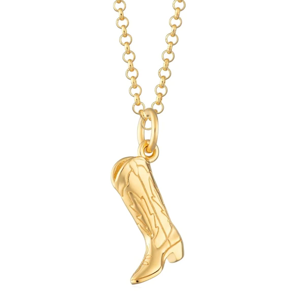 SCREAM PRETTY Cowboy Boot Necklace Gold Plated LONDONWORKS