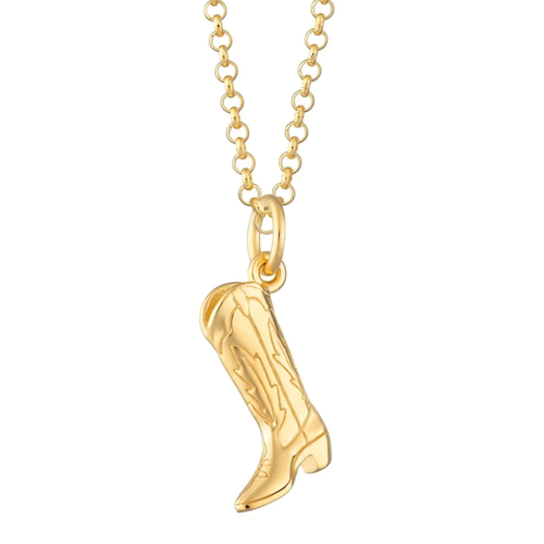 SCREAM PRETTY | Cowboy Boot Necklace | Gold Plated - LONDØNWORKS