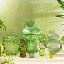 Load image into Gallery viewer, S &amp; B | Triple Bubble Vase Glass | Grey &amp; Olive - LONDØNWORKS