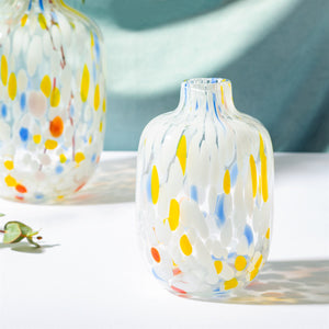 S & B | Small Speckled Glass Vase | Multi - LONDØNWORKS