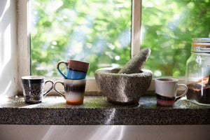 HK LIVING | Ceramic Espresso Cups Set Of 4 | Rebel Rebel - LONDØNWORKS