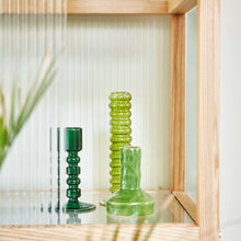 Load image into Gallery viewer, HK LIVING | Glass Candle Holder L | Lime Green - LONDØNWORKS