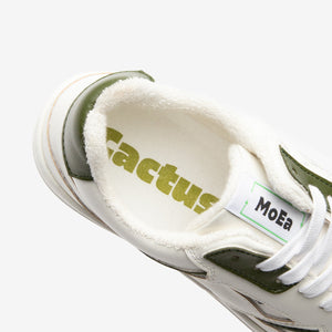 MoEa | Cactus Vegan Sneakers | White - LONDØNWORKS