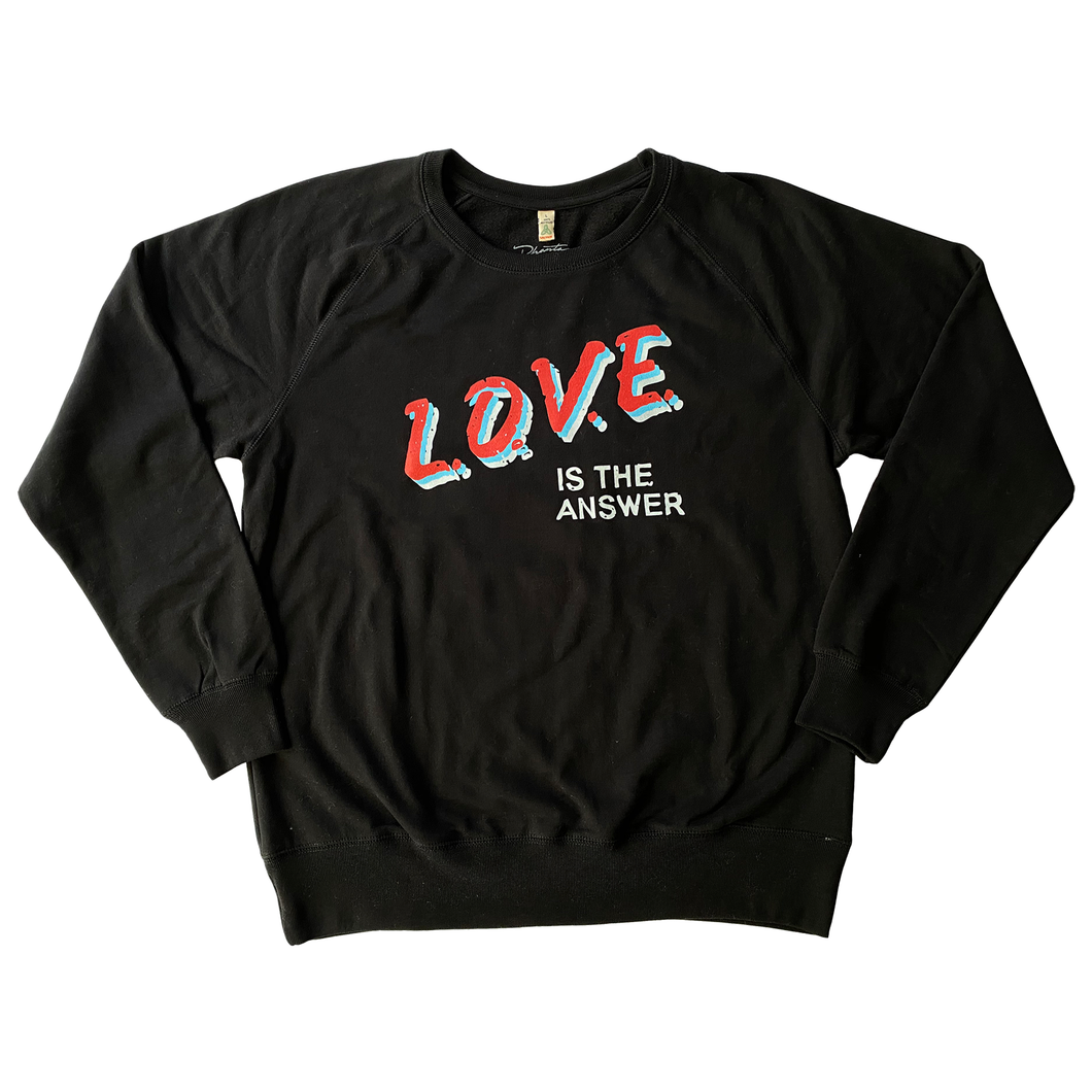 PHANTASY | Love Is The Answer Sweatshirt | Black - LONDØNWORKS